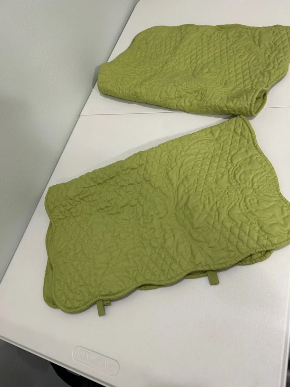Quilted Sham Pillow Cover in Olive Green